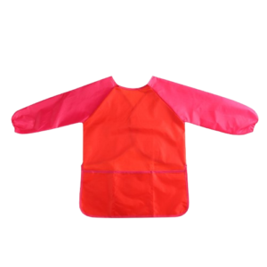 kids red waterproof painting apron (ages 3 4)