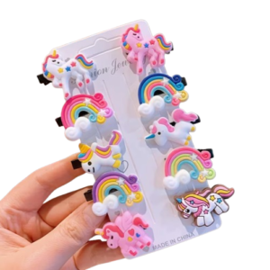 Unicorn/Rainbow Hairclips (10 Pack)
